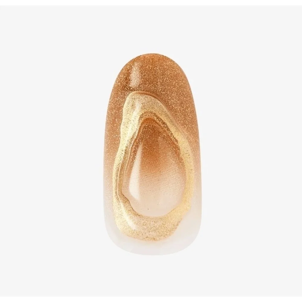 Kiss NAIL DRIP Press On Nails Golden Laughter‎ 32 Ct #NOTD Medium NEW@Ulta #ND37